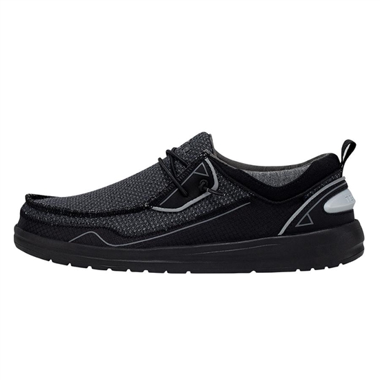 Baskets Hey Dude Wally Storm Homme Noir | YPZBMW-260