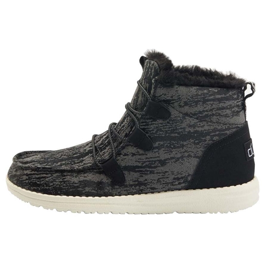 Bottes Hey Dude Lea Fur Femme Noir | NFUYSW-826