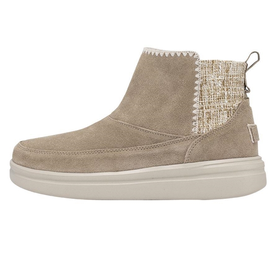 Bottes Hey Dude Mel Suede Femme Sable | XFRVPM-476