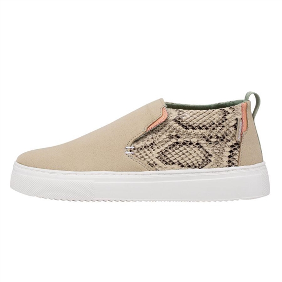 Bottes Hey Dude Peyton Femme Serpent Beige | WEQPGS-049