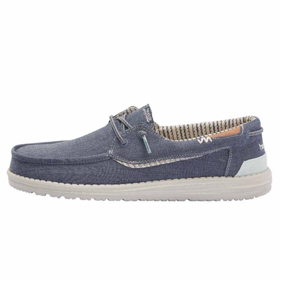 Chaussures Bateau Hey Dude Welsh Chambray Homme Bleu | KDNQYG-051