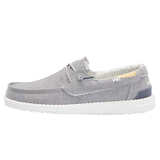 Chaussures Bateau Hey Dude Welsh Chambray Homme Grise | URFAXG-927