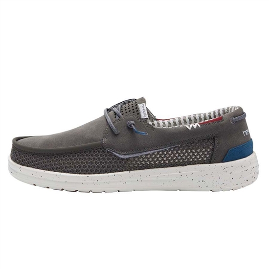 Chaussures Bateau Hey Dude Welsh Grip Homme Grise Foncé | FXJHWL-713