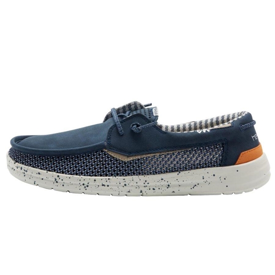 Chaussures Bateau Hey Dude Welsh Grip Homme Bleu Marine | IZOJDR-317