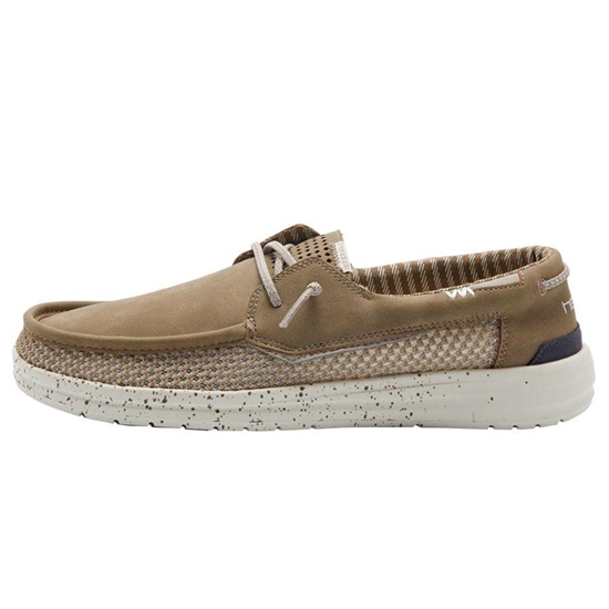 Chaussures Bateau Hey Dude Welsh Grip Homme Beige | TOUFEI-123