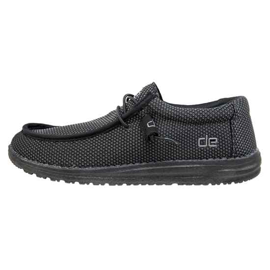 Chaussures Casual Hey Dude Wally Sox Classiche Homme Noir | JSGAIU-571