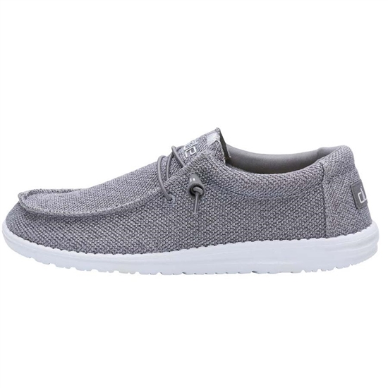 Chaussures Casual Hey Dude Wally Sox Classiche Homme Grise Blanche | NGQJSC-652