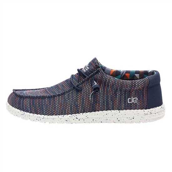 Chaussures Casual Hey Dude Wally Sox Multi Homme Bleu Orange | URKDSO-547