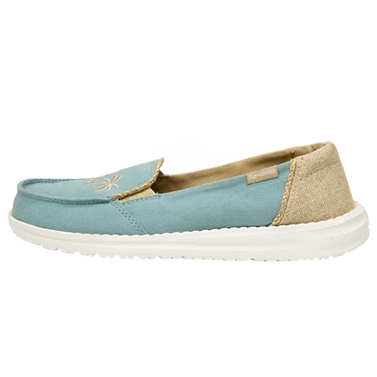 Slip Ons Hey Dude Lena Natural Femme Natural Aqua Haze | GIUPVJ-638