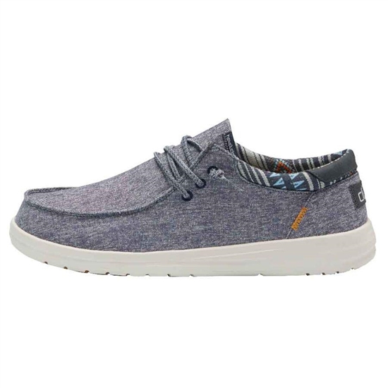 Slip Ons Hey Dude Paul Chambray Homme Bleu Marine | UKDHGX-789