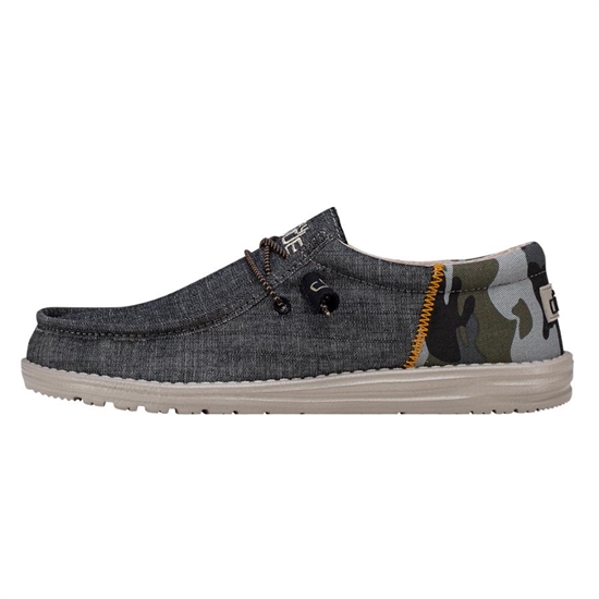 Slip Ons Hey Dude Wally Funk Homme Camouflage Grise | DSBWIR-908