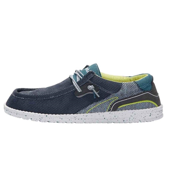 Slip Ons Hey Dude Wally Hawk Homme Bleu | JHEDGS-839