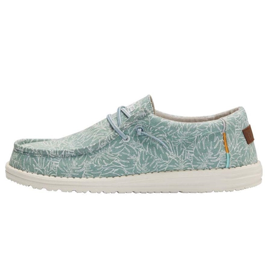 Slip Ons Hey Dude Wally Print Homme Tropical Teal | FTSJNU-187