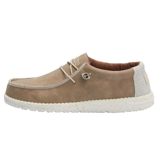 Slip Ons Hey Dude Wally Recycled Cuir Homme Travertine | AUBQSF-206