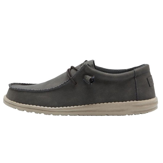 Slip Ons Hey Dude Wally Recycled Cuir Homme Cafe | HSZOMT-709