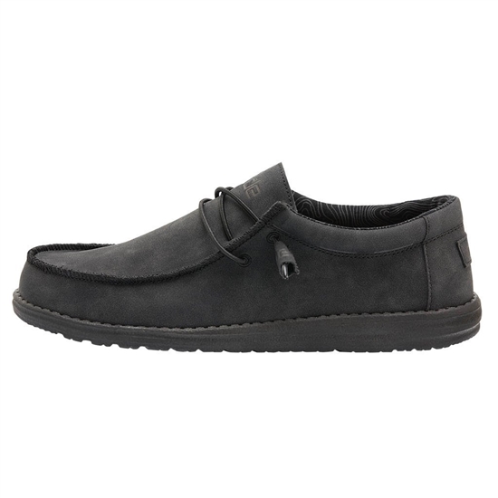 Slip Ons Hey Dude Wally Recycled Cuir Homme Carbon | JGQTKP-251