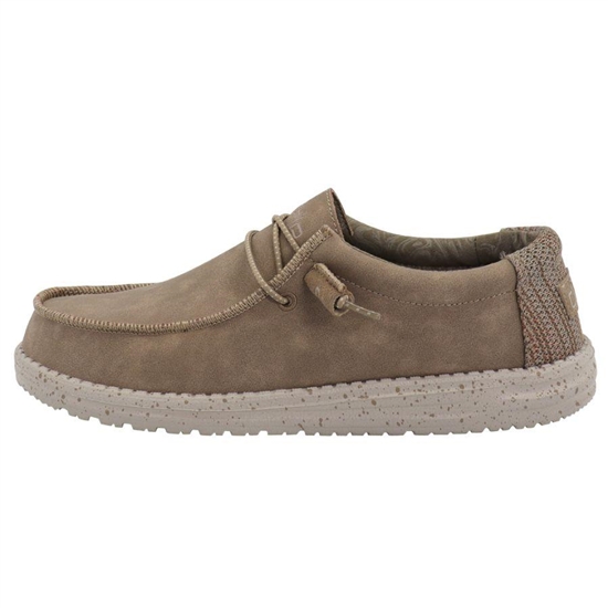 Slip Ons Hey Dude Wally Recycled Cuir Homme Nut | YAINVC-714