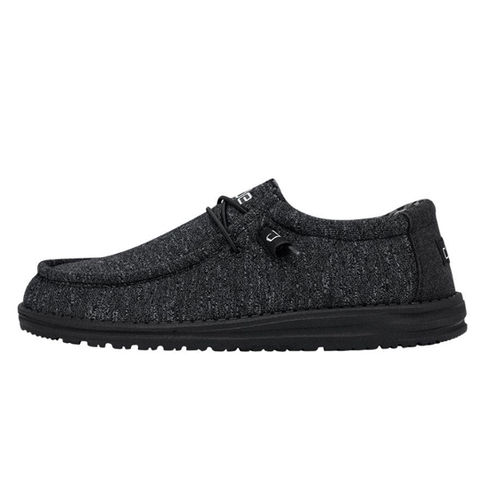 Slip Ons Hey Dude Wally Stretch Homme Noir | LHMUNF-624