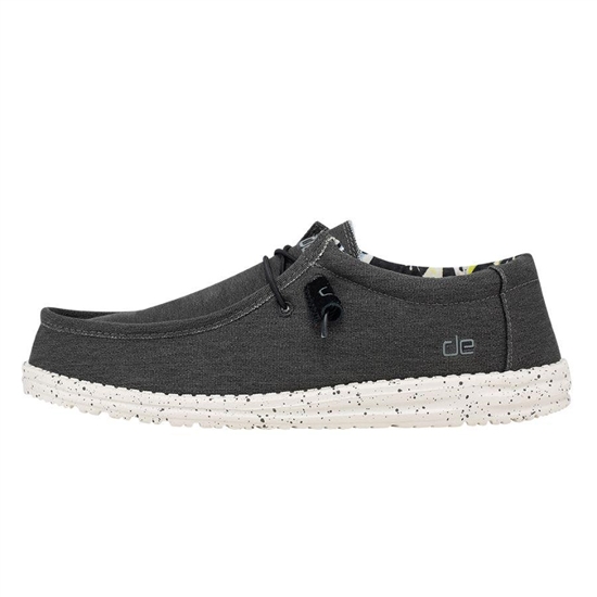 Slip Ons Hey Dude Wally Stretch Homme Noir | NIPMEC-843