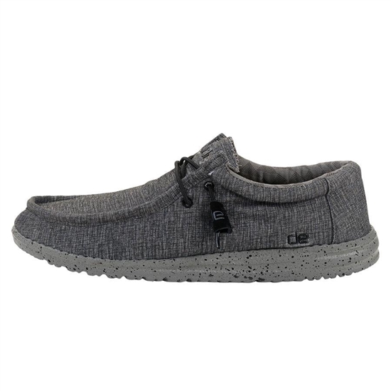 Slip Ons Hey Dude Wally Stretch Homme Steel | MJKGFP-495