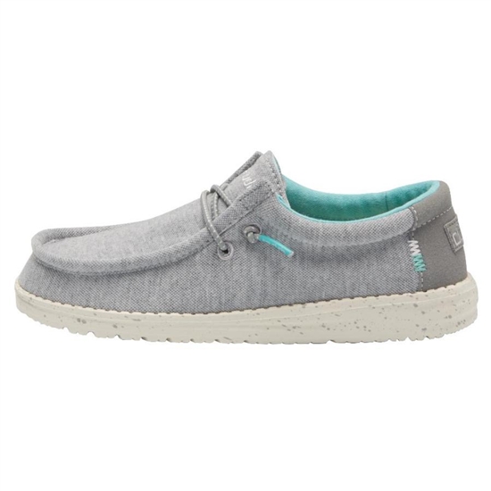 Slip Ons Hey Dude Wally Stretch Youth Grise | XCPWMY-975
