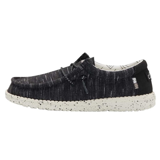 Slip Ons Hey Dude Wally Stretch Youth Noir | NHLXBS-083