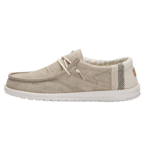 Slip Ons Hey Dude Wally Tela Homme Kaki | BHKPSQ-071