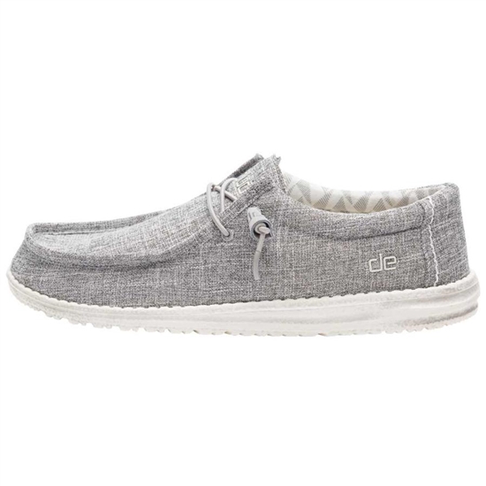 Slip Ons Hey Dude Wally Tela Homme Linen Iron | TGPEKA-032