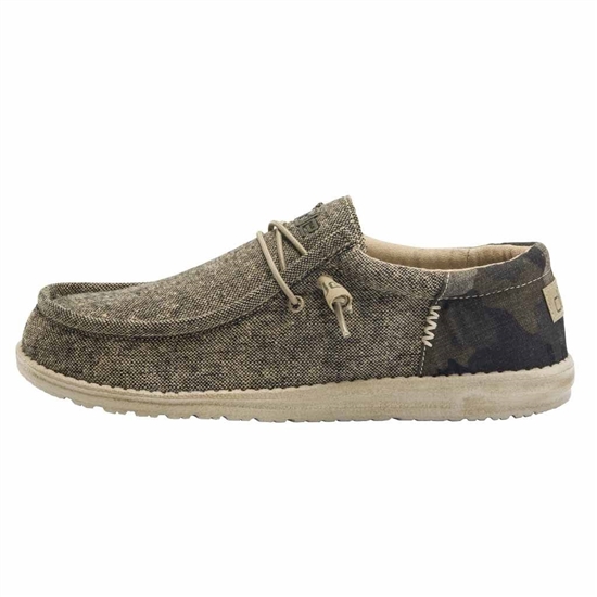 Slip Ons Hey Dude Wally Wool Homme Camouflage | JGUDVP-765