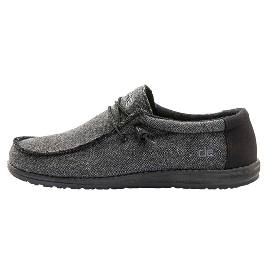 Slip Ons Hey Dude Wally Wool Homme Noir | YFIQGL-240