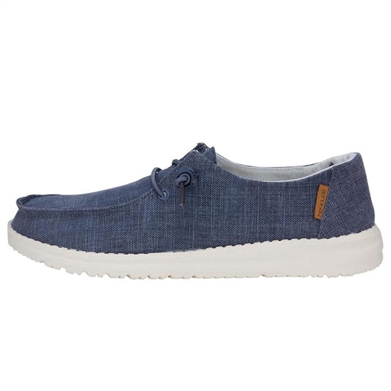 Slip Ons Hey Dude Wendy Chambray Denim Femme Bleu Marine Blanche | BMDPAW-025