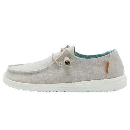 Slip Ons Hey Dude Wendy Chambray Femme Beige | ETNRWL-057
