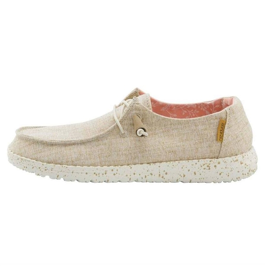 Slip Ons Hey Dude Wendy Chambray Femme Blanche | PFEDAJ-418