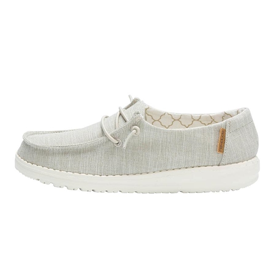 Slip Ons Hey Dude Wendy Linen Youth Beige | SHQBGJ-872