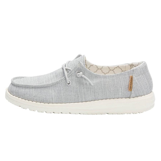 Slip Ons Hey Dude Wendy Linen Youth Grise | DXWLTN-405