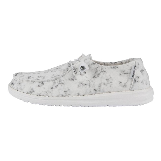 Slip Ons Hey Dude Wendy Print Femme Blanche Noir | PIONAQ-284