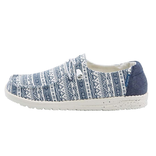 Slip Ons Hey Dude Wendy Print Femme Bleu | BFIAOZ-820