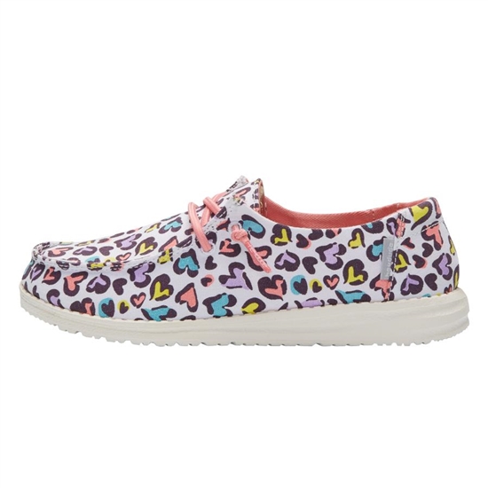 Slip Ons Hey Dude Wendy Print Youth Blanche Leopard | BHCVNX-829