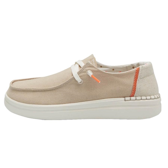 Slip Ons Hey Dude Wendy Rise Chambray Femme Sandshell | ESCDOG-342