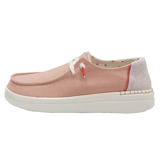 Slip Ons Hey Dude Wendy Rise Chambray Femme Rose | LVXKUT-692
