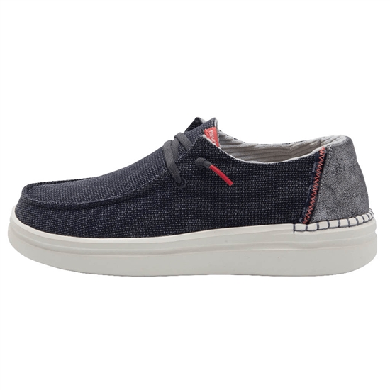 Slip Ons Hey Dude Wendy Rise Femme Noir Grise | VMLGZW-241