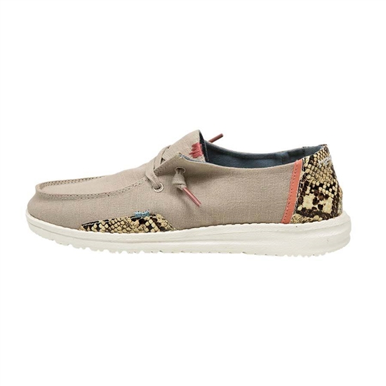 Slip Ons Hey Dude Wendy Snake Femme Cafe | HEKSDX-306