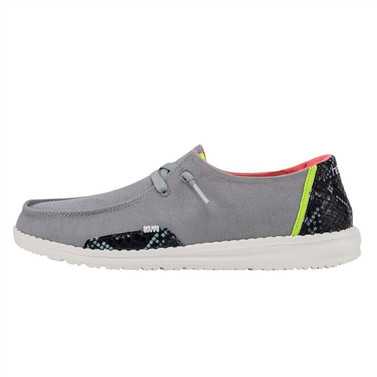Slip Ons Hey Dude Wendy Snake Femme Grise | UPORNH-610