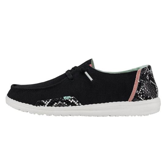 Slip Ons Hey Dude Wendy Snake Femme Noir | IPAKHJ-140