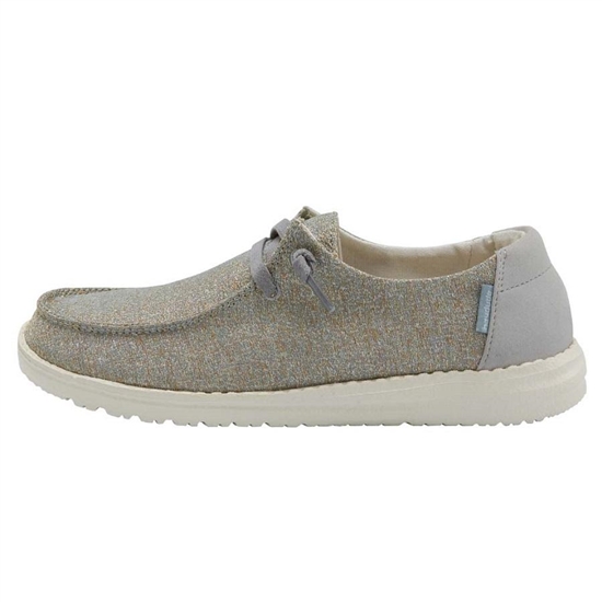 Slip Ons Hey Dude Wendy Stretch Sparkling Femme Bleu | APGFQC-143