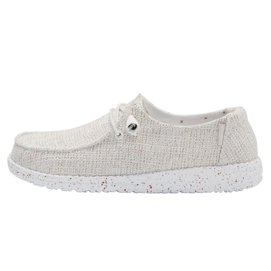 Slip Ons Hey Dude Wendy Tela Femme Blanche | LWPSMB-139