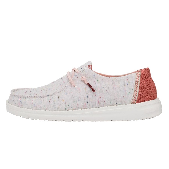 Slip Ons Hey Dude Wendy Tela Femme Rose | KAUPGB-730