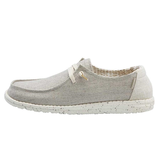 Slip Ons Hey Dude Wendy Tela Sparkling Femme Beige | ESIOJD-720