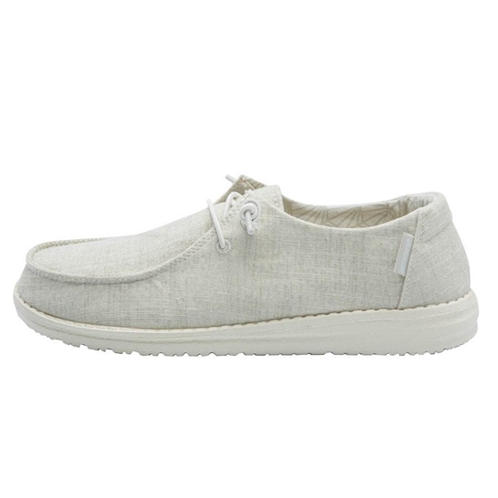 Slip Ons Hey Dude Wendy Tela Sparkling Femme Blanche | FOENLQ-145