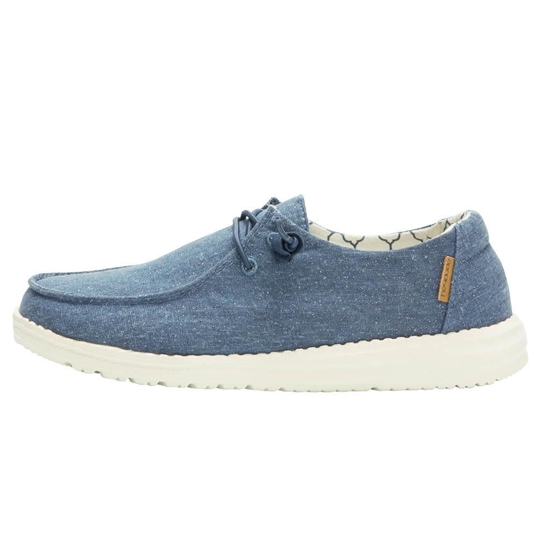 Slip Ons Hey Dude Wendy Tela Sparkling Femme Sparkling Denim | OTDSYC-692